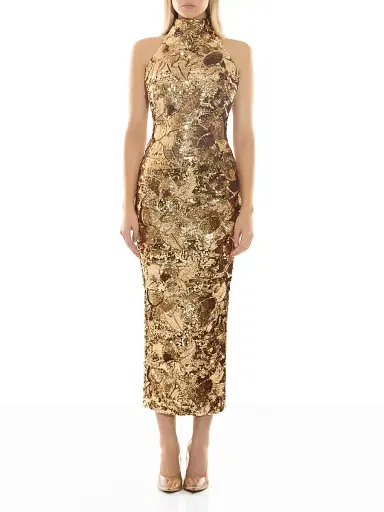 Zhivago Women's Florentine Sequin-Embellished Column Cocktail Dress - Gold | Thumbnail 2 Zhivago Women's Florentine Sequin-Embellished Column Cocktail Dress - Gold | Thumbnail 2