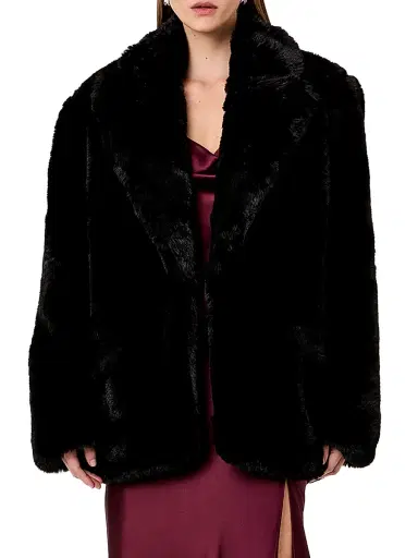NICHOLAS Women's Desiree Faux-Fur Jacket - Black - Size XL | Thumbnail 3 NICHOLAS Women's Desiree Faux-Fur Jacket - Black - Size XL | Thumbnail 3