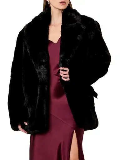 NICHOLAS Women's Desiree Faux-Fur Jacket - Black - Size XL | Thumbnail 4 NICHOLAS Women's Desiree Faux-Fur Jacket - Black - Size XL | Thumbnail 4
