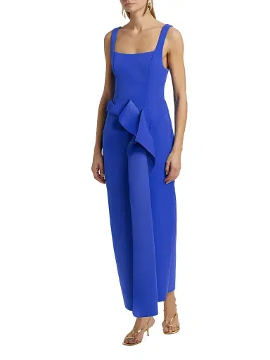 Acler Women's Tuthill Ruffled Scuba Maxi Dress - Oxford | Thumbnail 2 Acler Women's Tuthill Ruffled Scuba Maxi Dress - Oxford | Thumbnail 2