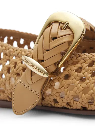 Zimmermann Women's Alchemy Leather Ballerina Flats - Wheat | Thumbnail 5 Zimmermann Women's Alchemy Leather Ballerina Flats - Wheat | Thumbnail 5
