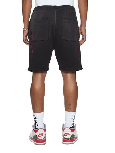 Ksubi Men's Paise Trak Embroidered Cotton Shorts - Charcoal | Thumbnail 3 Ksubi Men's Paise Trak Embroidered Cotton Shorts - Charcoal | Thumbnail 3