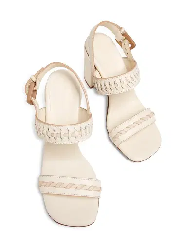 Zimmermann Women's Alchemy 85MM Woven Leather Block-Heel Sandals - Milk | Thumbnail 4 Zimmermann Women's Alchemy 85MM Woven Leather Block-Heel Sandals - Milk | Thumbnail 4
