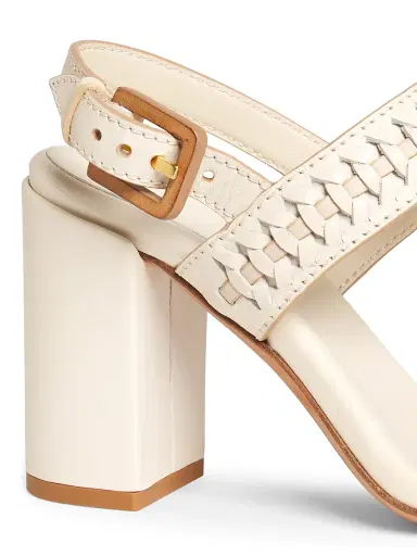 Zimmermann Women's Alchemy 85MM Woven Leather Block-Heel Sandals - Milk | Thumbnail 5 Zimmermann Women's Alchemy 85MM Woven Leather Block-Heel Sandals - Milk | Thumbnail 5