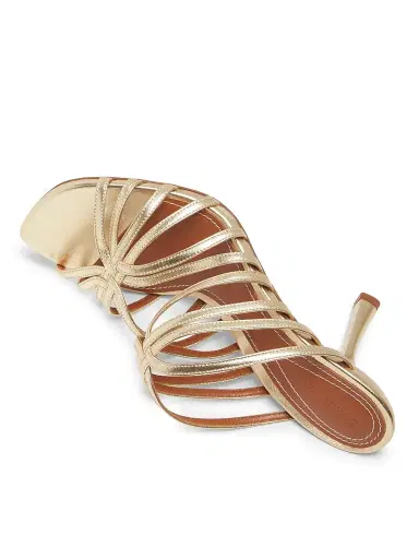 Zimmermann Women's Aura 85MM Metallic Leather Sandals - Gold | Thumbnail 6 Zimmermann Women's Aura 85MM Metallic Leather Sandals - Gold | Thumbnail 6