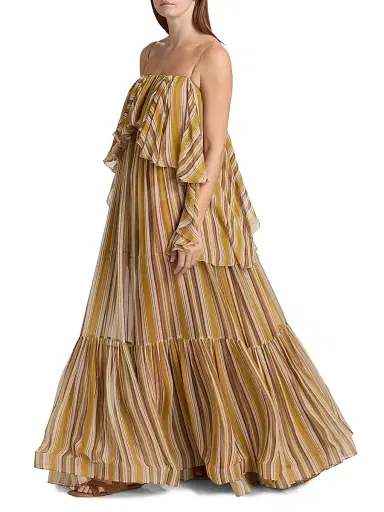 Zimmermann Women's Bohemian Striped Tiered Maxi Dress | Thumbnail 4 Zimmermann Women's Bohemian Striped Tiered Maxi Dress | Thumbnail 4