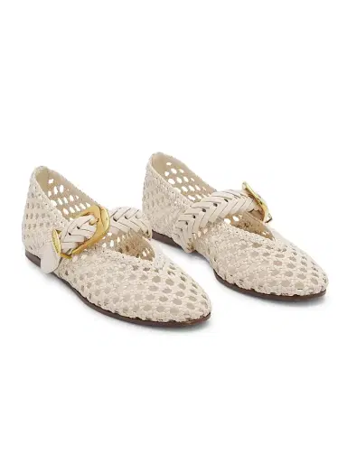 Zimmermann Women's Alchemy Leather Ballerina Flats - Milk - Size 9 | Thumbnail 2 Zimmermann Women's Alchemy Leather Ballerina Flats - Milk - Size 9 | Thumbnail 2