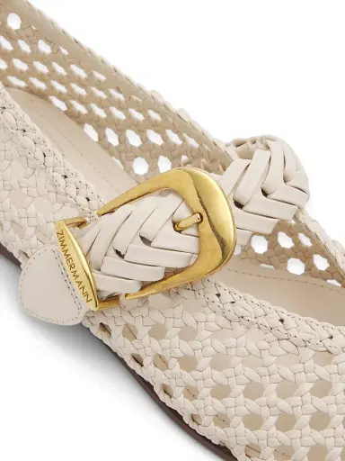 Zimmermann Women's Alchemy Leather Ballerina Flats - Milk - Size 9 | Thumbnail 5 Zimmermann Women's Alchemy Leather Ballerina Flats - Milk - Size 9 | Thumbnail 5