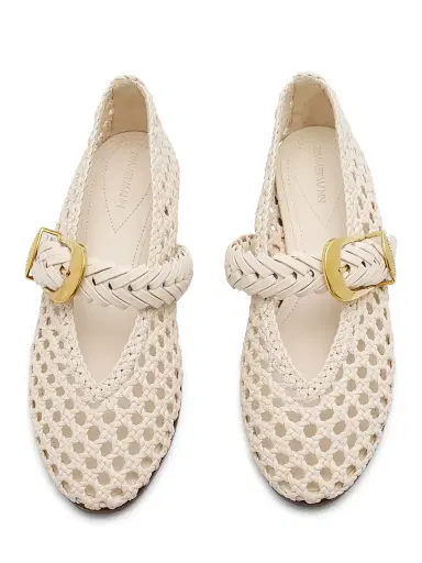 Zimmermann Women's Alchemy Leather Ballerina Flats - Milk - Size 9 | Thumbnail 6 Zimmermann Women's Alchemy Leather Ballerina Flats - Milk - Size 9 | Thumbnail 6