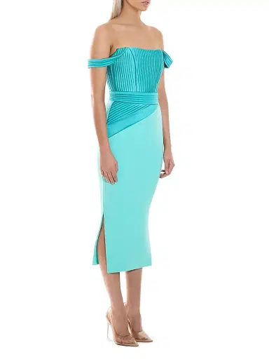 Zhivago Women's The Eternal Pleated Panel Column Midi-Dress | Thumbnail 3 Zhivago Women's The Eternal Pleated Panel Column Midi-Dress | Thumbnail 3