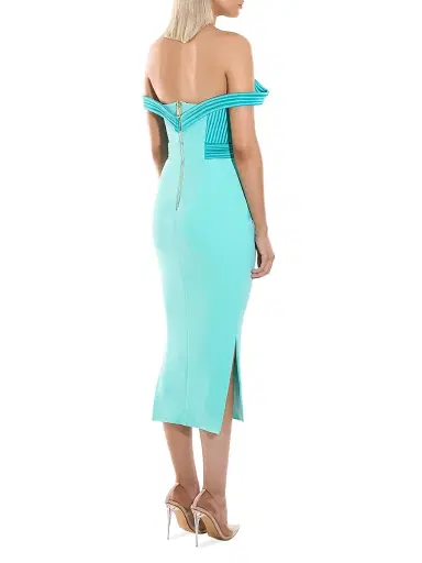 Zhivago Women's The Eternal Pleated Panel Column Midi-Dress | Thumbnail 4 Zhivago Women's The Eternal Pleated Panel Column Midi-Dress | Thumbnail 4