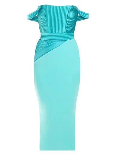 Zhivago Women's The Eternal Pleated Panel Column Midi-Dress | Thumbnail 1 Zhivago Women's The Eternal Pleated Panel Column Midi-Dress | Thumbnail 1
