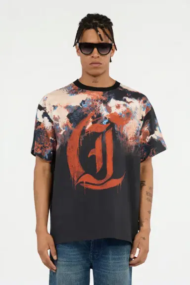 Roberto Cavalli Rusty Stain Print T-Shirt | Thumbnail 2 Roberto Cavalli Rusty Stain Print T-Shirt | Thumbnail 2