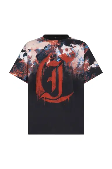 Roberto Cavalli Rusty Stain Print T-Shirt | Thumbnail 1 Roberto Cavalli Rusty Stain Print T-Shirt | Thumbnail 1
