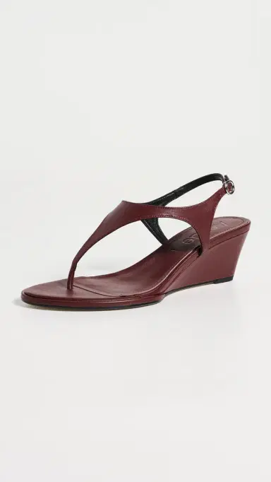 AEYDE Roose Nappa Leather Wedge Sandals Port | Thumbnail 2 AEYDE Roose Nappa Leather Wedge Sandals Port | Thumbnail 2