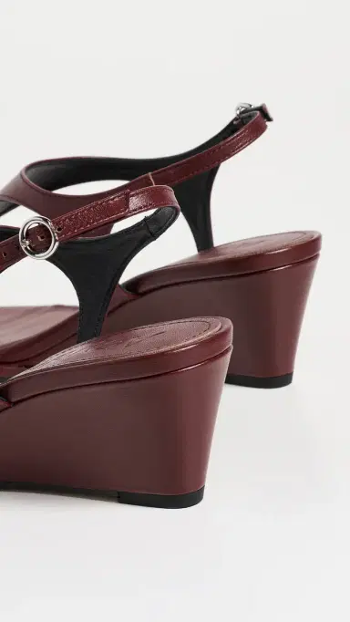 AEYDE Roose Nappa Leather Wedge Sandals Port | Thumbnail 4 AEYDE Roose Nappa Leather Wedge Sandals Port | Thumbnail 4