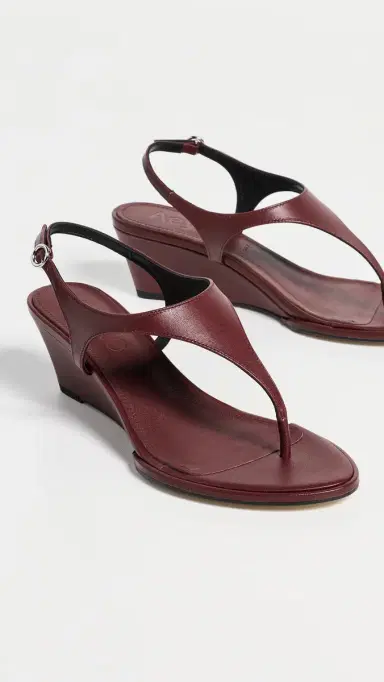 AEYDE Roose Nappa Leather Wedge Sandals Port | Thumbnail 5 AEYDE Roose Nappa Leather Wedge Sandals Port | Thumbnail 5