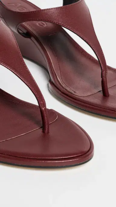 AEYDE Roose Nappa Leather Wedge Sandals Port | Thumbnail 6 AEYDE Roose Nappa Leather Wedge Sandals Port | Thumbnail 6
