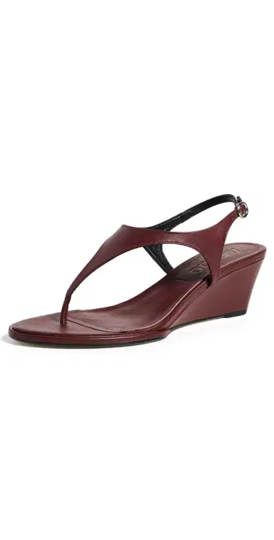 AEYDE Roose Nappa Leather Wedge Sandals Port | Thumbnail 1 AEYDE Roose Nappa Leather Wedge Sandals Port | Thumbnail 1