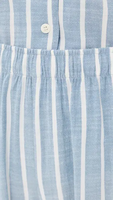 Eberjey Nautico Long Pajama et Classic tripe late Blue/ | Thumbnail 6 Eberjey Nautico Long Pajama et Classic tripe late Blue/ | Thumbnail 6
