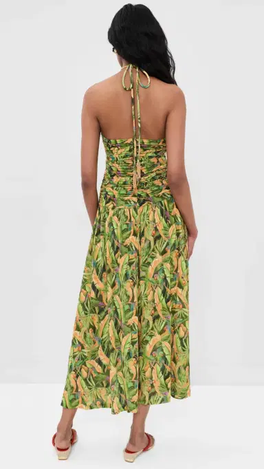 Farm Rio Forrest Green Parrot Sleeveless Maxi Dress Parrots Forest Green | Thumbnail 3 Farm Rio Forrest Green Parrot Sleeveless Maxi Dress Parrots Forest Green | Thumbnail 3