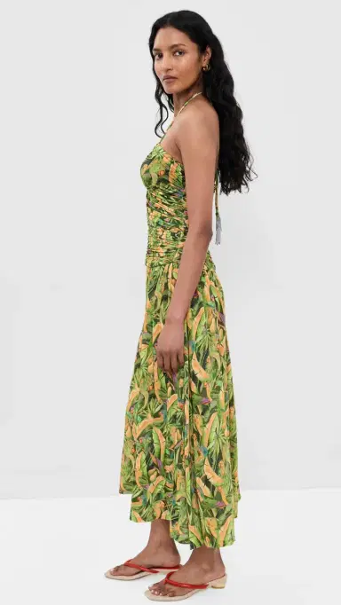 Farm Rio Forrest Green Parrot Sleeveless Maxi Dress Parrots Forest Green | Thumbnail 4 Farm Rio Forrest Green Parrot Sleeveless Maxi Dress Parrots Forest Green | Thumbnail 4
