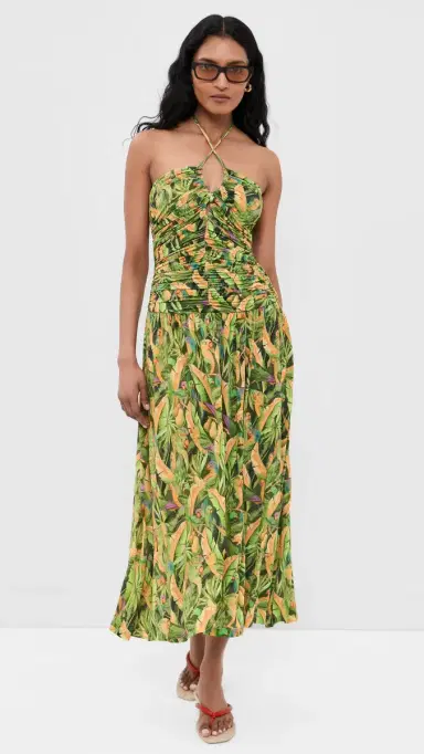 Farm Rio Forrest Green Parrot Sleeveless Maxi Dress Parrots Forest Green | Thumbnail 5 Farm Rio Forrest Green Parrot Sleeveless Maxi Dress Parrots Forest Green | Thumbnail 5