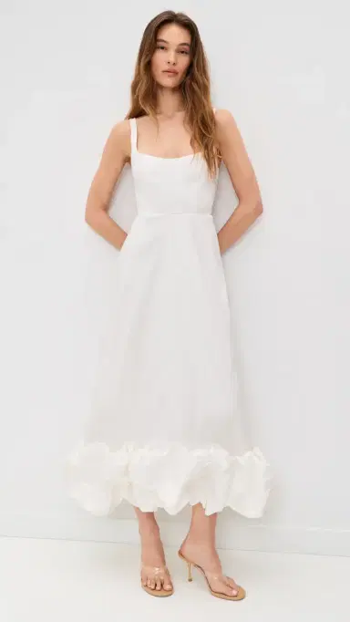 Show Me Your Mumu Rebecca Midi Dress White Taffeta | Thumbnail 2 Show Me Your Mumu Rebecca Midi Dress White Taffeta | Thumbnail 2