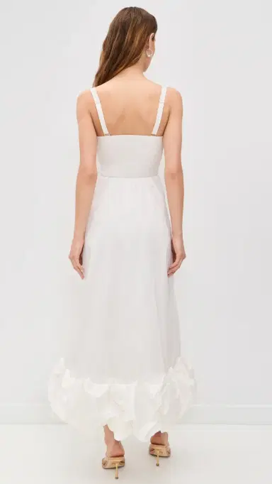 Show Me Your Mumu Rebecca Midi Dress White Taffeta | Thumbnail 3 Show Me Your Mumu Rebecca Midi Dress White Taffeta | Thumbnail 3