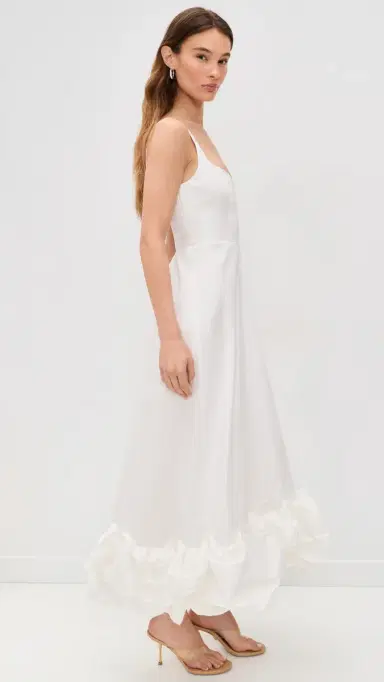 Show Me Your Mumu Rebecca Midi Dress White Taffeta | Thumbnail 4 Show Me Your Mumu Rebecca Midi Dress White Taffeta | Thumbnail 4