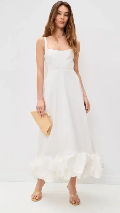 Show Me Your Mumu Rebecca Midi Dress White Taffeta | Thumbnail 5 Show Me Your Mumu Rebecca Midi Dress White Taffeta | Thumbnail 5