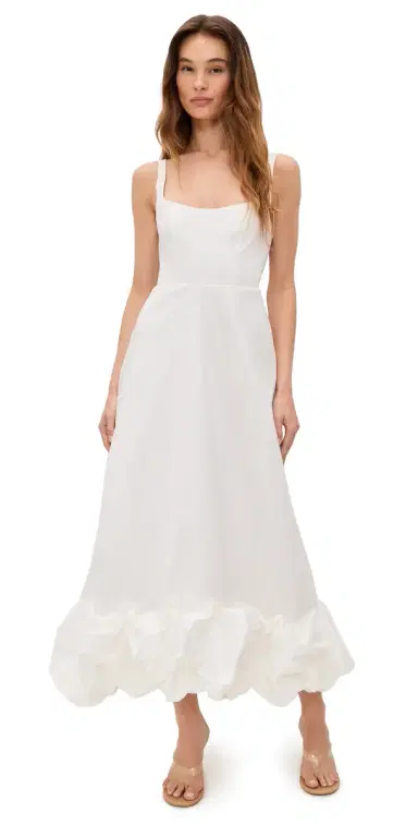 Show Me Your Mumu Rebecca Midi Dress White Taffeta | Thumbnail 1 Show Me Your Mumu Rebecca Midi Dress White Taffeta | Thumbnail 1