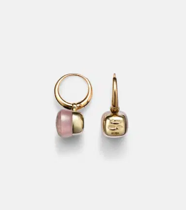 Pomellato Nudo Petit 18kt rose and white gold earrings with rose quartz | Thumbnail 2 Pomellato Nudo Petit 18kt rose and white gold earrings with rose quartz | Thumbnail 2