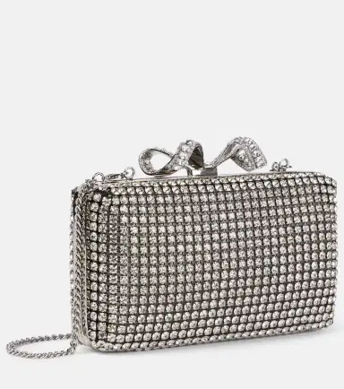 Self-Portrait Bow Small crystal-embellished clutch | Thumbnail 3 Self-Portrait Bow Small crystal-embellished clutch | Thumbnail 3