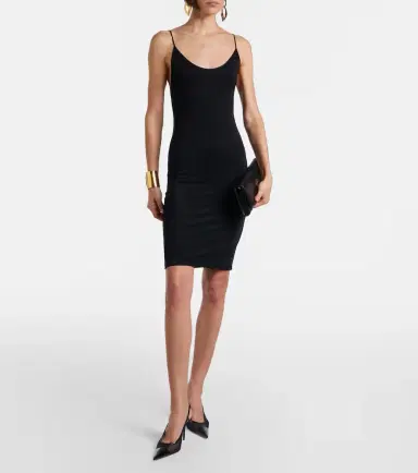 Saint Laurent Cassandre jersey midi dress | Thumbnail 3 Saint Laurent Cassandre jersey midi dress | Thumbnail 3