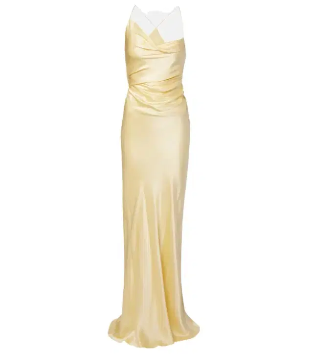 Draped silk satin gown Draped silk satin gown