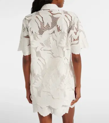 Erdem Embroidered mesh shirt | Thumbnail 3 Erdem Embroidered mesh shirt | Thumbnail 3