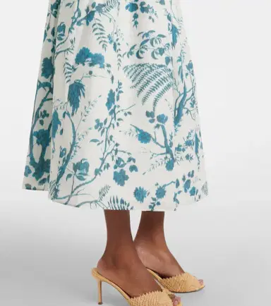 Erdem Floral cotton and linen midi skirt | Thumbnail 4 Erdem Floral cotton and linen midi skirt | Thumbnail 4