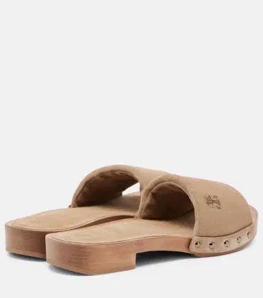 Brunello Cucinelli Suede clogs | Thumbnail 3 Brunello Cucinelli Suede clogs | Thumbnail 3