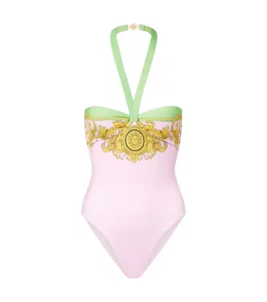 Versace Printed halterneck swimsuit | Thumbnail 1 Versace Printed halterneck swimsuit | Thumbnail 1