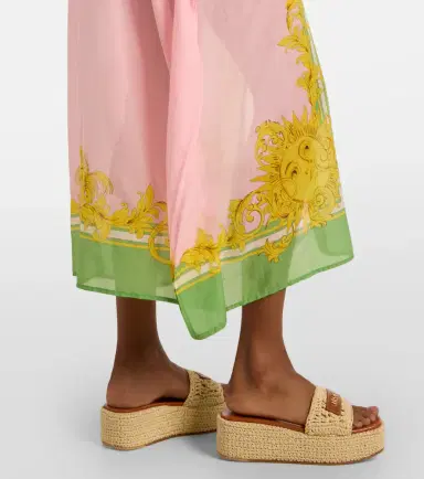Versace Printed cotton and silk voile kaftan | Thumbnail 2 Versace Printed cotton and silk voile kaftan | Thumbnail 2