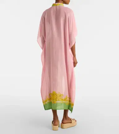 Versace Printed cotton and silk voile kaftan | Thumbnail 3 Versace Printed cotton and silk voile kaftan | Thumbnail 3