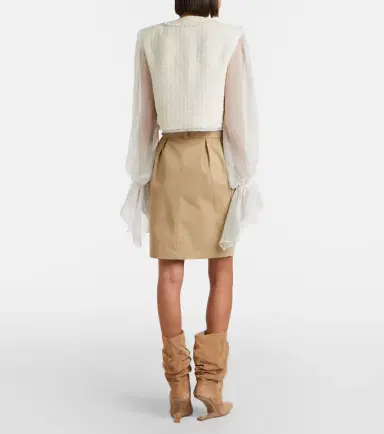 Balmain Belted cotton gabardine miniskirt | Thumbnail 4 Balmain Belted cotton gabardine miniskirt | Thumbnail 4