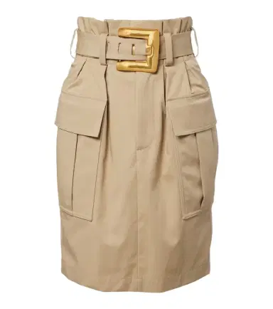 Balmain Belted cotton gabardine miniskirt | Thumbnail 1 Balmain Belted cotton gabardine miniskirt | Thumbnail 1