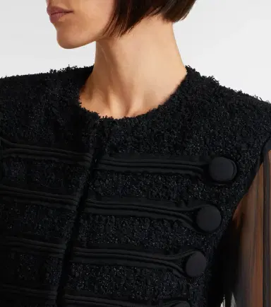 Balmain Silk-trimmed bouclé jacket | Thumbnail 2 Balmain Silk-trimmed bouclé jacket | Thumbnail 2