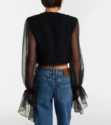 Balmain Silk-trimmed bouclé jacket | Thumbnail 5 Balmain Silk-trimmed bouclé jacket | Thumbnail 5