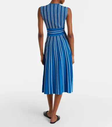 Max Mara Striped knitted midi dress | Thumbnail 2 Max Mara Striped knitted midi dress | Thumbnail 2
