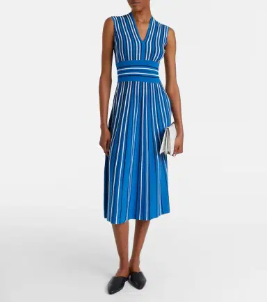 Max Mara Striped knitted midi dress | Thumbnail 3 Max Mara Striped knitted midi dress | Thumbnail 3