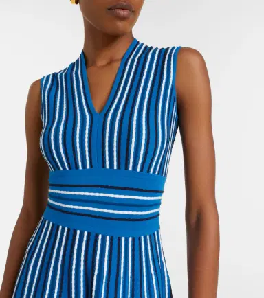 Max Mara Striped knitted midi dress | Thumbnail 4 Max Mara Striped knitted midi dress | Thumbnail 4