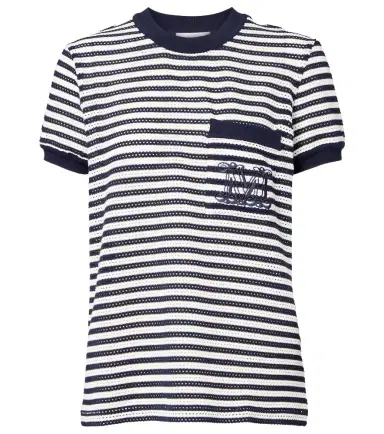 Max Mara Striped cotton-blend jersey T-shirt | Thumbnail 1 Max Mara Striped cotton-blend jersey T-shirt | Thumbnail 1